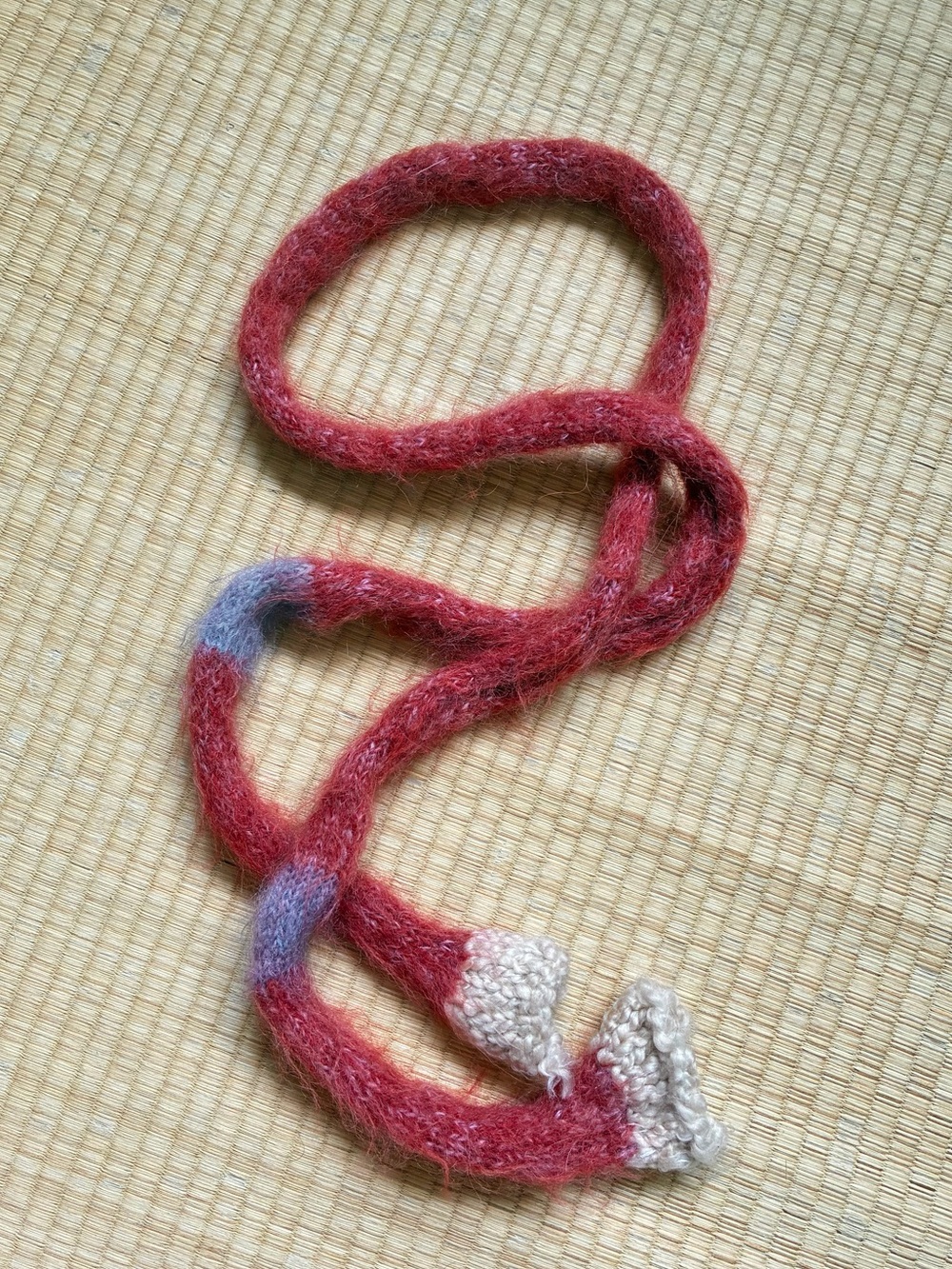 Skinny mohair scarf